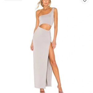 Superdown Revolve Sz S Erla Cutout Maxi Dress in Light Grey